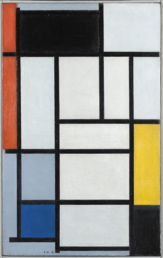 DECORAZIONE PARETE MONDRIAN 80X60